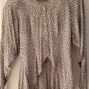 Leopard top with skirt.. size M